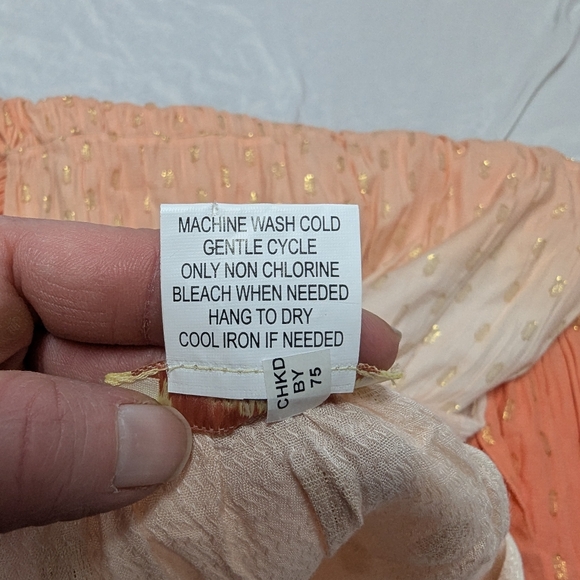 Sweet Magnolia Boho Peasant Orange Ombre Flutter Sleeve Tiered Maxi Dress - Picture 10 of 10